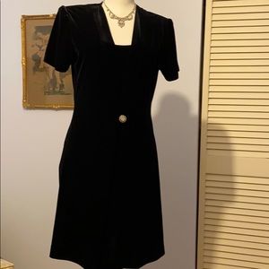 Vintage black velvet dress